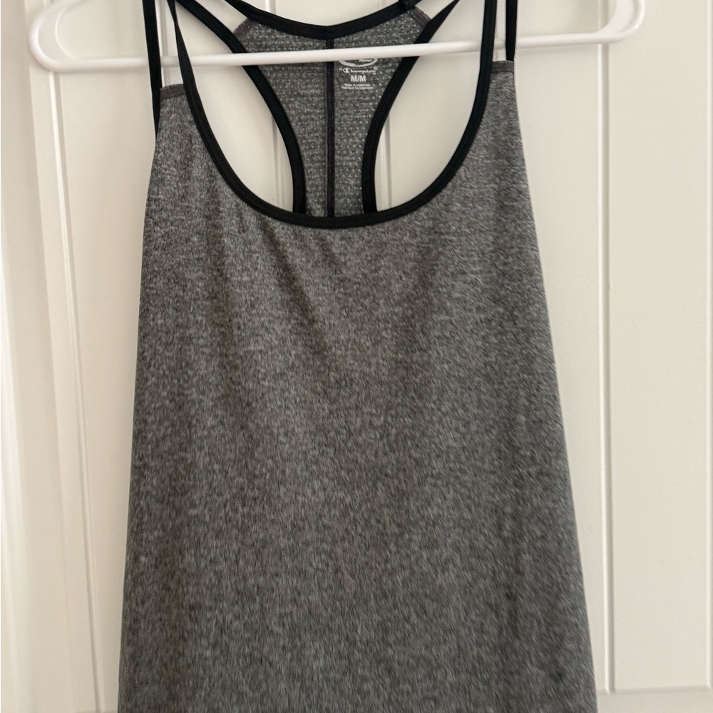 Champion Women's Black and Gray Tank Top